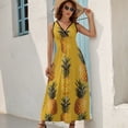 thumbnail image 2 of Lunarable Pineapple Art Sleeveless Dress Women's Summer Suit Dresses for Women 2025 Luxury Party Dress, 2 of 7