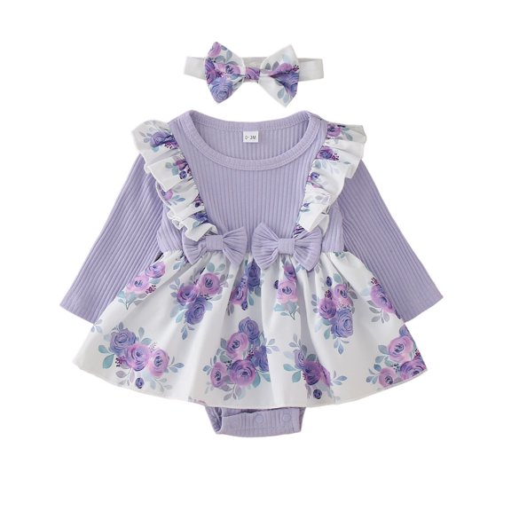 Ketyyh-chn99 Bodysuit Baby Girl Long Sleeve Girl Cotton Long Sleeve Bodysuits 2023 Purple,110