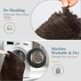 thumbnail image 5 of Walensee Shag Bath Rug, Non Slip Bath Mat for Bathroom, 24"x36", Brown, Machine Wash, 5 of 9
