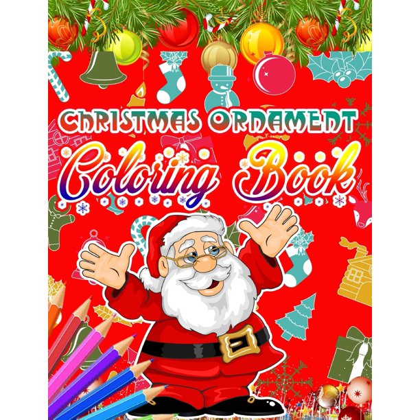 Christmas Ornament Coloring Book : Christmas Coloring Book Single Side Illustration Holiday