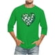 thumbnail image 1 of Camisetas de Navidad para Hombres Impresión de la Moda Cuello Redondo Blusas de Manga 3/4 de Ocio, Camisetas de Lino Casual para Hombres para Uso Diario Al Aire Libre, 1 of 4