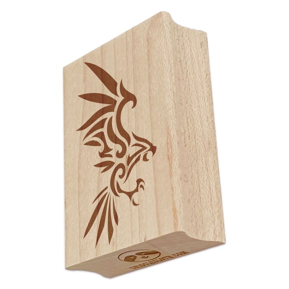 Tribal Eagle Hawk Rectangle Rubber Stamp Stamping Scrapbooking Crafting - Small 1.7in