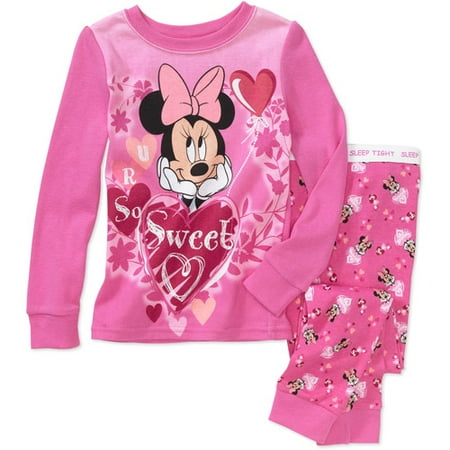 Disney - Baby Girls' Minnie Valentine 2-Piece PJ Set