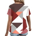 thumbnail image 2 of 5X Womens Tops Plus Size Summer Chic Pattern Print Buttons Tee Shirts YH005 5X-Large, 2 of 5