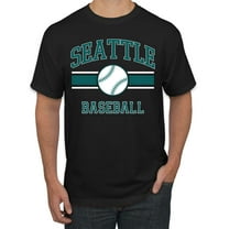 Wild Bobby City of Seattle Baseball Fantasy Fan Sports Men's T-Shirt, Black, Small
