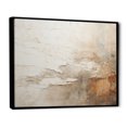 thumbnail image 2 of Designart "Fusion Of Beige And Brown Paint" Abstract Painting Floater Framed Wall Art Living Room, 2 of 5