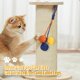 thumbnail image 4 of Pelota de sisal colorida para gatos, juguete interactivo para interiores, pelota para morder, arañar y perseguir, pelota de sisal con sonido para mascotas., 4 of 4