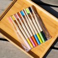 thumbnail image 1 of Set of 8pcs Biodegradable Bamboo Toothbrushes (Random Colors), 1 of 4