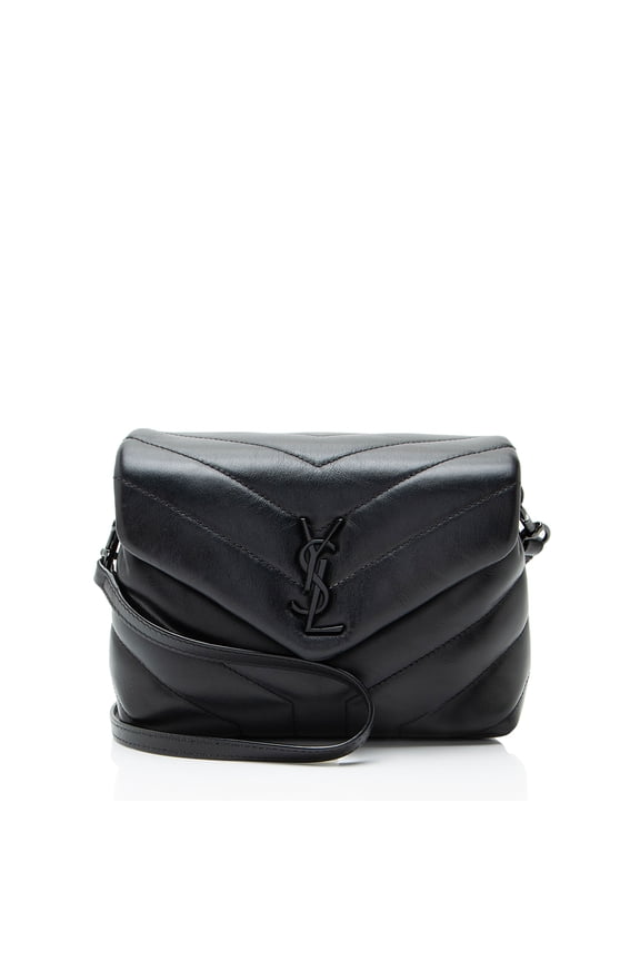 Pre-Owned Saint Laurent Matelasse Calfskin Monogram LouLou Toy Crossbody