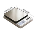 thumbnail image 3 of Digital Kitchen Scale 5kg/0.1g Grams Ounces Easy Tare for Home Baking, Rechargeable, 3 of 9