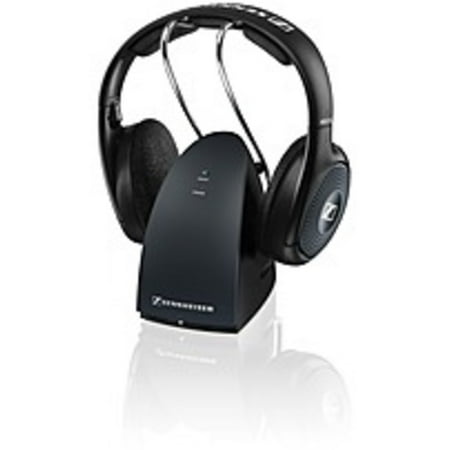 Refurbished Sennheiser RS 135 Headphone - Stereo - Black - Mini-phone - Wired/Wireless - RF - 330 ft - 24 Ohm - 22 Hz 19.50 kHz - Over-the-head - Binaural -