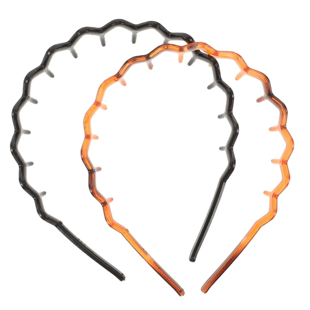 2 uds aros de plástico para el cabello cabeza dentada aros antideslizantes para el cabello bandas para el cabello que combinan con todo decoración del cabello