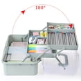 thumbnail image 2 of Caja de almacenamiento BTSKY de plástico de 3 capas con espaciadores ajustables, 2 of 7