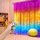 thumbnail image 2 of Cortina de luces LED de 3 x 3 m, 300 LED, 8 modos de iluminación, temporizador con control remoto, ideal para decoración navideña, ventanas, bodas, jardines y dormitorios (resistente al agua, 7 colore, 2 of 5
