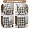 thumbnail image 4 of LEGAHOME Vintage Accent Chair, Upholstered Armchair with Nailhead Trim, Linen Fabric Arm Chair Comfort Reading Chair Lounge Chair for Living Room Bedroom Sunroom, Antique Grey(1PC), 4 of 7