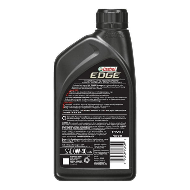 Castrol Edge 0W40 A3/B4 Full Synthetic Euro Spec Engine Oil