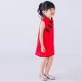 thumbnail image 4 of Girls Cheongsam Tang Suit Spring Summer Cotton Children Sleeveless Princess Dress Robes,0-8T, 4 of 11
