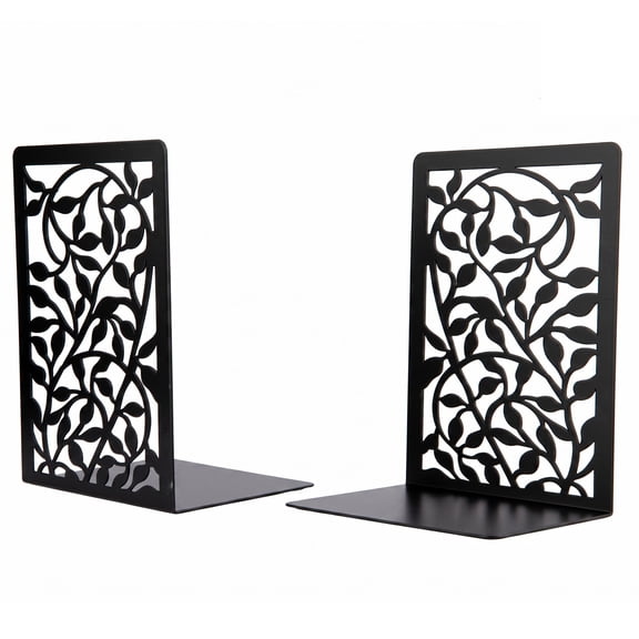 Unique Bargains Metal Tree Design Book Ends for Shelves Black Tree Style A 4.7"x3.7"x6.7"