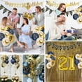 thumbnail image 7 of YANSION Blue Gold 21st Birthday Party Decorations, Happy 21st Birthday Pennant Banner, Metallic Gold Navy Blue Sequin Balloons Number 21 Balloon for Party Birthday Decorations, 7 of 7
