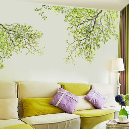 Tree Of Life Wall Mural Tree Branch Wall Art Stickers Removable Vinyl Decal Mural Home Office Decor L(Finished size 59