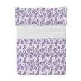 thumbnail image 1 of Floral Microfiber Bedspread Set, Thriving Seasonal Plants with Randomly Distributed Lilac Posies Abstract Style, Soft Bedding Set with Pillow Shams & Comforter, 3 Sizes, Violet and White, by Ambesonne, 1 of 1