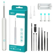 Toopower Earwax Removal Tool with Camera, 1296P HD Wifi Otoscope, Ear Cleaner Kit with 6 Ear Picks (White)