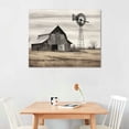 thumbnail image 2 of Nawypu Bedroom Rustic Wood Wall Art:Vintage Farmhouse Office Artwork Old Barn Windmill Rural Framed Picture Farm Gallery Horizontal Print Quiet Countryside Landscape Painting for Living Room Home, 2 of 4