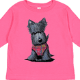 thumbnail image 4 of Inktastic Scottie Dog in Plaid Boys or Girls Long Sleeve Toddler T-Shirt, 4 of 5