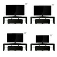 thumbnail image 4 of Segmart TV Stand for 70 inch TVs, Modern Black LED TV Stand with 16 Colors Light, TV Media Console High Gloss Entertainment Center with 2 Drawers and Open Shelves, Black, S9800, 4 of 9