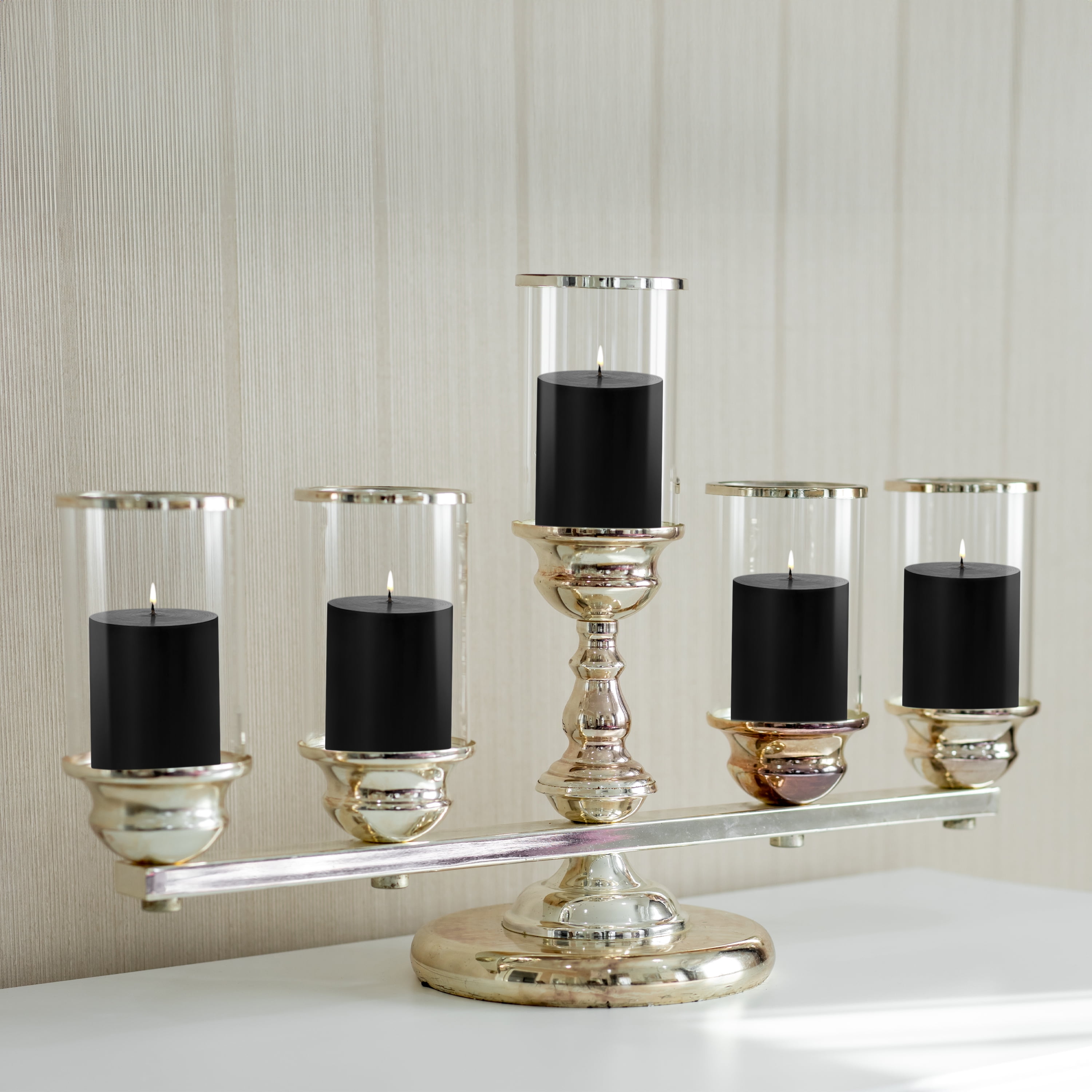 Mainstays Unscented Decorative Pillar Candle 3x4 Black