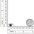 thumbnail image 4 of Gem Stone King 10K Rose Gold Blue Lapis and White Lab Grown Diamond Engagement Ring for Women (2.20 Cttw, Cushion Cut 8MM, Gemstone Birthstone, Available in Size 5, 6, 7, 8, 9), 4 of 4