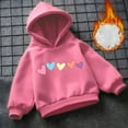 thumbnail image 2 of YunPes Unisex Kids Heart Hoodies Girls Colorful Pattern Love Print Pullover Hooded Sweatshirt Boys Aesthetic Valentines Tops Sweater, 2 of 3