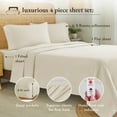 thumbnail image 4 of California Design Den - Luxury Sheets Bed 100% Cotton, 600 Thread Count, Deep Pocket, Snug Fit, Soft & Crisp Best Bedsheet Set with Sateen Weave, 4 of 5