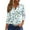 Cyan, variant on Christmas 3/4 Sleeve Tops for Women Cute Christmas V Neck Cotton Shirts for Women Loose Fit Henley Xmas Tree Snowflake Print TshirtsCasual Blouse Western Tops Quarter Sleeve Tops Tees & Blouses
