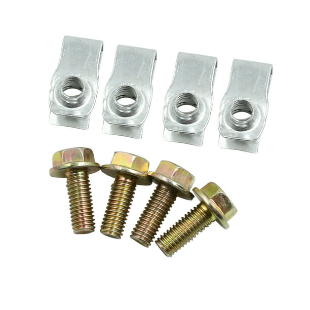4pcs Spring Metal Utype Clip with Screws Car Fender Trim Panel