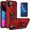 Red, variant on iPhone 13 Case,  With [Tempered Glass Screen Protector], STARSHOP Drop Protection Ring Kickstand Cover- Red