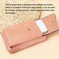 thumbnail image 2 of pitrice Women Phone Bag Adjustable Shoulder Mobile Purse Leather Decoration Card Wallet Pouch, Pink, 2 of 8