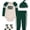 Green Sunday Funday With Daddy, variant on Infant Boy Halloween Outfit Set with Bodysuit, Pants, Hat & Socks (Grey Boo Ghost Pumpkin, 3 months)