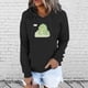 thumbnail image 2 of Blusa de manga larga con estampado informal a la moda para mujer, suéter con bolsillo, sudaderas con capucha Fridja  bvmnju5432, 2 of 7