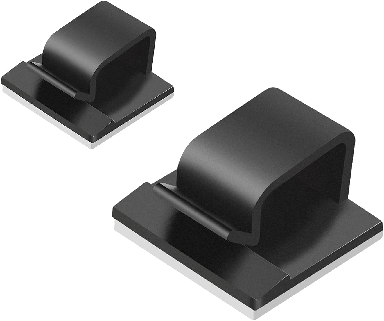 Adhesive Cable Clips Black(Large and Small), Wire Clips for Cable