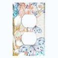 thumbnail image 2 of Metal Light Switch Plate Cover Mystical Floral Butterfly Garden Sketch FLW119, 2 of 13