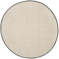 thumbnail image 2 of Safavieh Natural Fiber Collection NF143D Border Sisal Area Rug, 4' x 4' Round, Marble / Dark Grey, 2 of 3