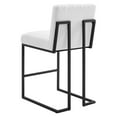 thumbnail image 6 of Tufted Counter Stool Chair, Fabric, Metal Steel, White, Modern Contemporary Urban Design, Bar Pub Cafe Bistro Hotel Restaurant Hospitality, 6 of 8