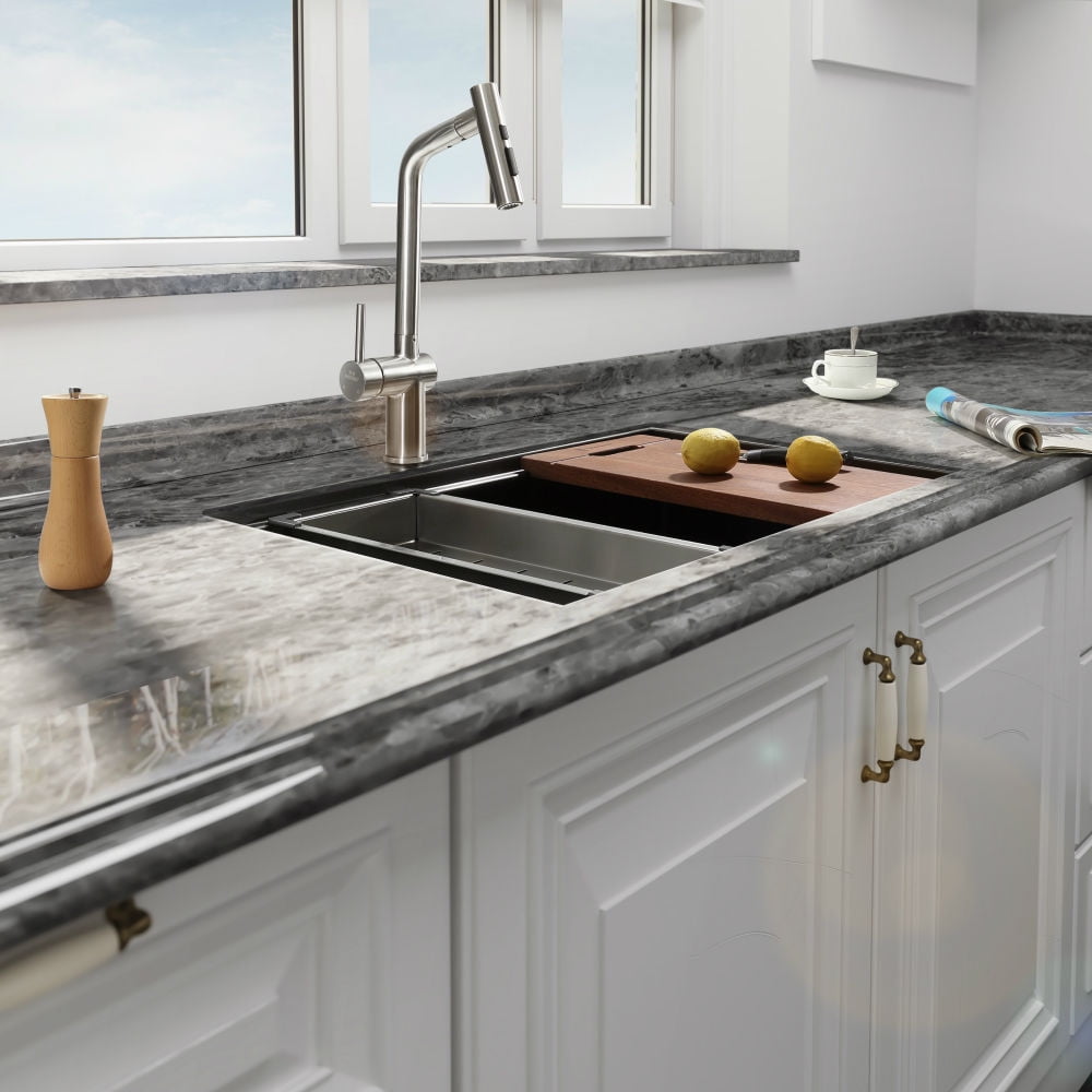 Kepooman 32" Kitchen Sink, Single Bowl Stainless Steel Sink for Home, Handmade Workstation Sink Kepooman 32" Kitchen Sink, Single Bowl Stainless Steel Sink for Home, Handmade Workstation Sink