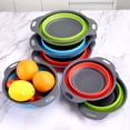 thumbnail image 2 of Collapsible Drain Basket with Fast Drainage Heat-Resistant BPA Free Kitchen Fruit Vegetable Colander with Handles, 2 of 8