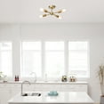 thumbnail image 6 of Globe Electric 17" 4 Brass Living Room Flush Mount Lights with Globe Glass, 6 of 8