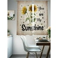 thumbnail image 4 of Vintage Sunflower Sheer Curtains 72 inches Long 2 Panels Set You Are My Sunshine Distressed Farmhouse Sheer Window Curtain Rod Pocket Voile Drapes for Living Room/Bedroom, Each 52" W x 72" L, 4 of 7