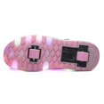 thumbnail image 2 of Chaussures de Stake à Led pour Enfants Deux Rouleaux Rose/noir/jaune/gris, 2 of 3