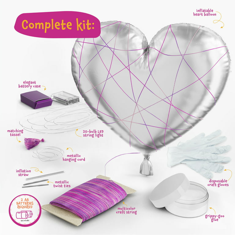 String Art Kit for Kids Ages 8-12, 2*Heart 2*Star 10*Round Lanterns, Kids  Arts and Crafts Ages 8-12, Gifts for 9+ Year Old Girls, Craft Gift Set for