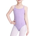 thumbnail image 2 of Miluxas Girl's V-Front Camisole Dance Leotard Purple 12-13Years, 2 of 7